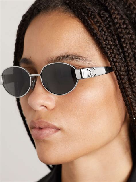 celine eyewear oval-frame acetate sunglasses|celine oval sunglasses dupe.